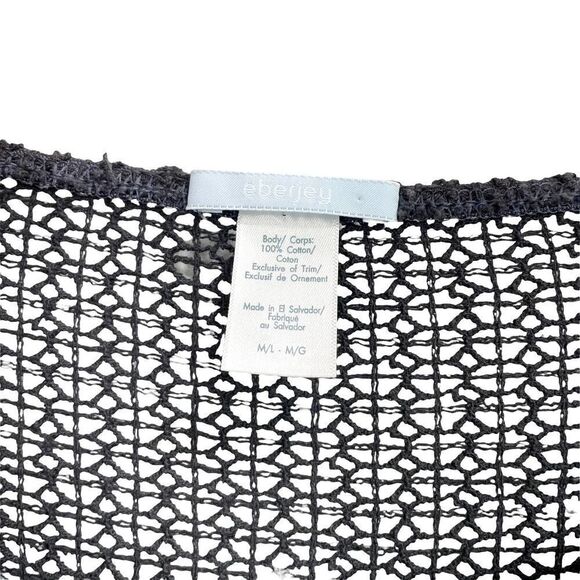 Eberjey crochet boxy boho cover up Sz M/L - Picture 5 of 8